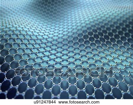 Picture - "Graphene sheet, illustration". Fotosearch