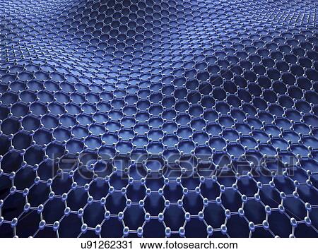 Stock Image - "Graphene sheet, illustration". Fotosearch