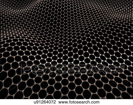 Stock Image - "Graphene sheet, illustration". Fotosearch
