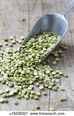 Stock Image - Green Split Peas. Fotosearch