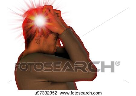 Headache, illustration View Large Illustration Drawing - Headache, illustration. Fotosearch