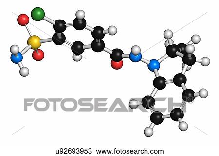 Indapamide hypertension drug molecule View Large Photo Image Stock Image - Indapamide hypertension drug molecule. Fotosearch