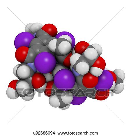 Picture - Iodixanol contrast agent molecule. Fotosearch