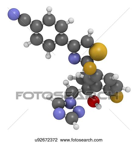 Stock Image - Isavuconazole triazole antifungal drug. Fotosearch