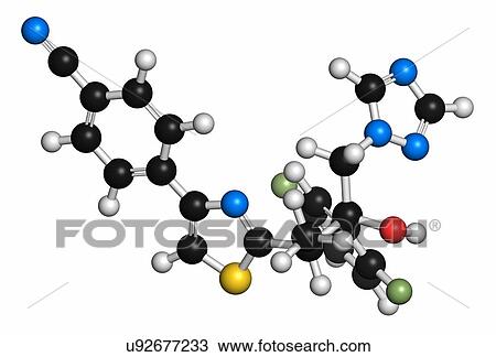 Stock Image - Isavuconazole triazole antifungal drug. Fotosearch