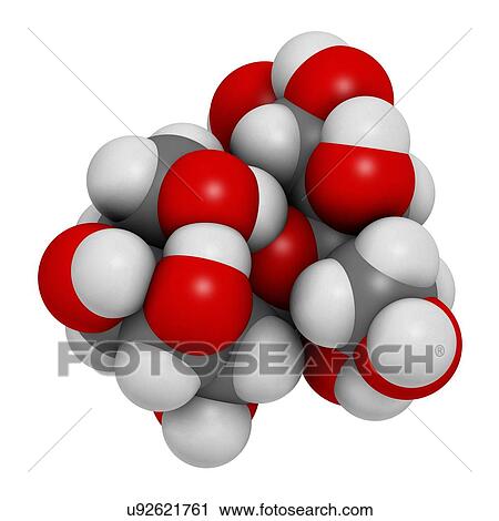 Stock Image - Lactitol sweetener and laxative molecule. Fotosearch