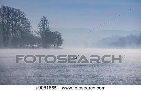 Stock Image - Lake Maggiore, Piedmont, Lombardy, Italy. Fotosearch