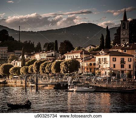 Laveno, Lake Maggiore, Lombardy, Italy View Large Photo Image Picture - Laveno, Lake Maggiore, Lombardy, Italy. Fotosearch