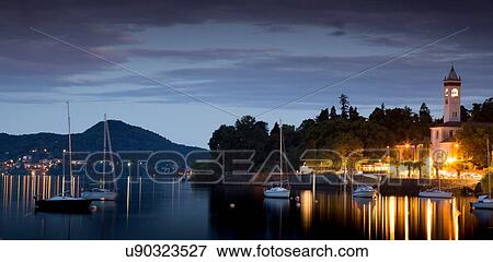 Stock Photo - Lesa, Lake Maggiore, Piedmont, Italy. Fotosearch