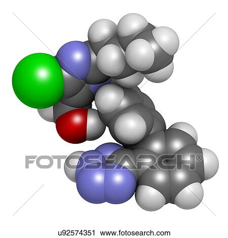 Stock Image - Losartan hypertension drug molecule. Fotosearch