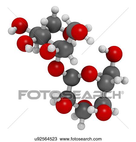 Stock Image - Maltitol sugar alcohol sweetener molecule. Fotosearch