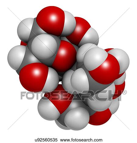 Stock Photography - Maltitol sugar alcohol sweetener molecule. Fotosearch