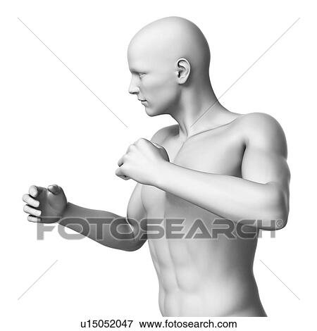 Man with arms up, illustration View Large Illustration Stock Illustration - Man with arms up, illustration. Fotosearch