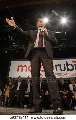 Stock Image - Marco Rubio Holds Campaign Rally at Texas Station, Dallas Ballroom, North Las Vegas, NV.. Fotosearch