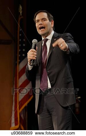 Stock Photo - Marco Rubio Holds Campaign Rally at Texas Station, Dallas Ballroom, North Las Vegas, NV.. Fotosearch