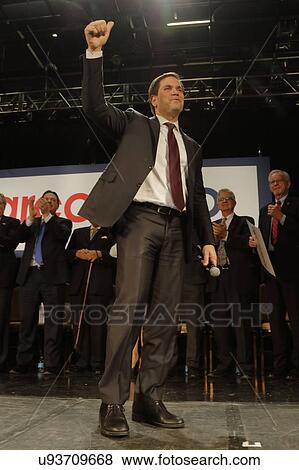 Stock Photo - Marco Rubio Holds Campaign Rally at Texas Station, Dallas Ballroom, North Las Vegas, NV.. Fotosearch