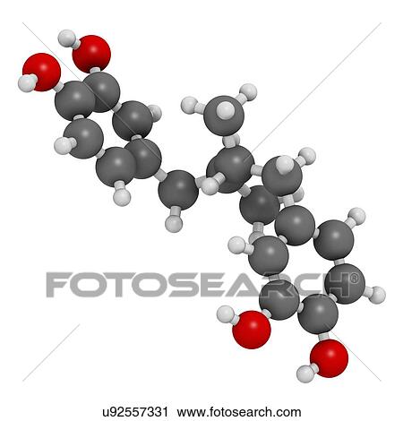 Stock Image - Masoprocol skin cancer drug molecule. Fotosearch