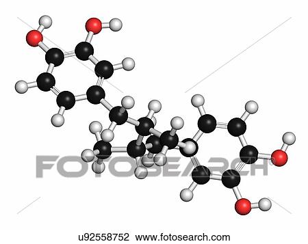 Stock Image - Masoprocol skin cancer drug molecule. Fotosearch