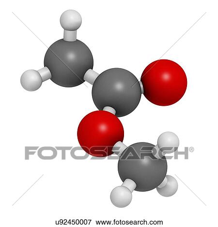 Stock Photo - Methyl acetate solvent molecule. Fotosearch
