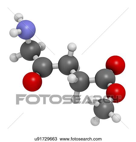 Stock Image - Methyl aminolevulinate drug molecule. Fotosearch