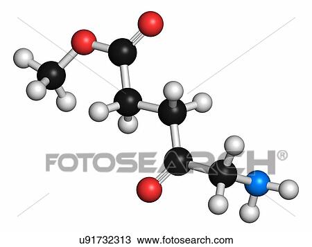 Stock Image - Methyl aminolevulinate drug molecule. Fotosearch