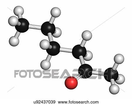 Stock Photo - Methyl butyl ketone molecule. Fotosearch