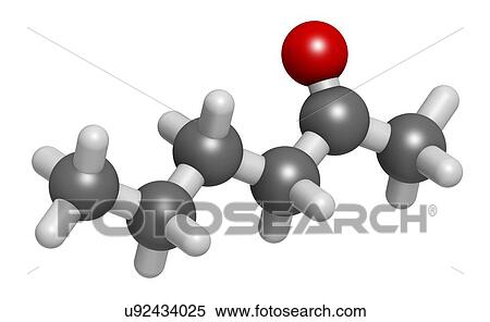 Stock Photography - Methyl butyl ketone molecule. Fotosearch