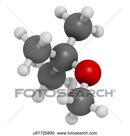 Stock Photography - Methyl tert-butyl ether molecule. Fotosearch
