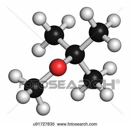 Stock Photography - Methyl tert-butyl ether molecule. Fotosearch