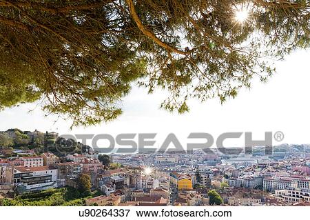 Miradouro da Senhora do Monte, Lisbon, Portugal View Large Photo Image Stock Photo - Miradouro da Senhora do Monte, Lisbon, Portugal. Fotosearch