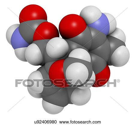Stock Image - Mitomycin C cancer drug molecule. Fotosearch