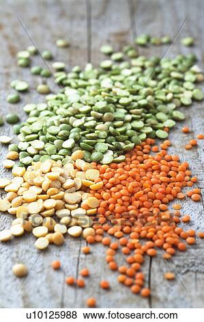 Stock Photo - Mixed selection of peas and lentils. Fotosearch