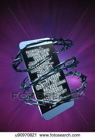 Stock Image - Mobile data security. Fotosearch