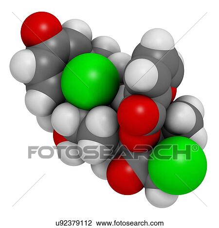 Stock Image - Mometasone furoate steroid drug molecule. Fotosearch
