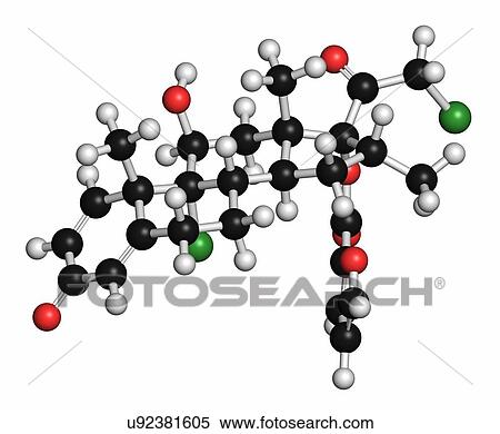 Stock Photography - Mometasone furoate steroid drug molecule. Fotosearch