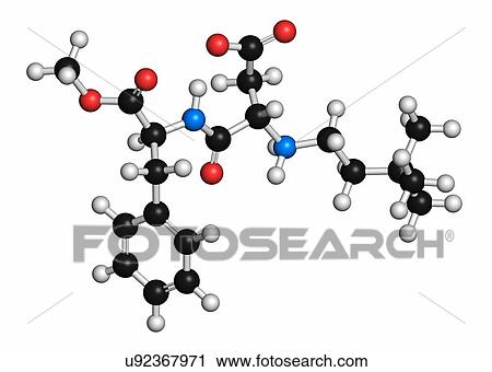Stock Image - Neotame sugar substitute molecule. Fotosearch