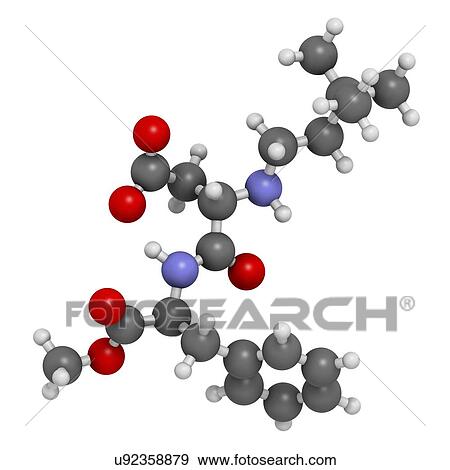 Stock Photo - Neotame sugar substitute molecule. Fotosearch