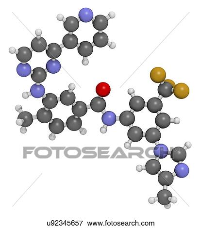 Stock Photo - Nilotinib cancer drug molecule. Fotosearch