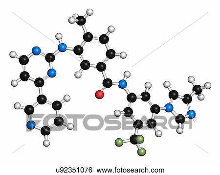 Stock Photograph - Nilotinib cancer drug molecule. Fotosearch