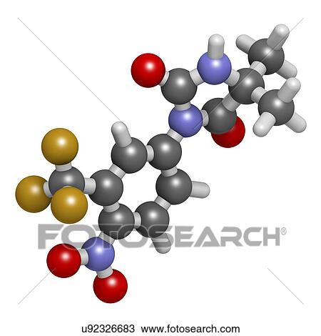Nilutamide prostate cancer drug molecule View Large Photo Image Stock Image - Nilutamide prostate cancer drug molecule. Fotosearch