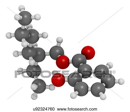 Stock Image - Octyl salicylate sunscreen molecule. Fotosearch