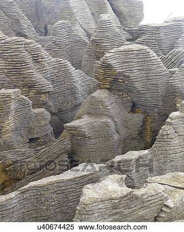Stock Photography - Pancake rocks. Fotosearch