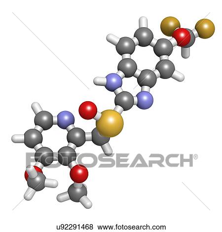 Pantoprazole gastric ulcer drug molecule View Large Photo Image Stock Photo - Pantoprazole gastric ulcer drug molecule. Fotosearch