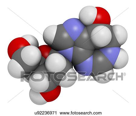 Stock Image - Pentostatin cancer drug molecule. Fotosearch