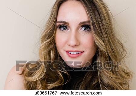 Portrait of young woman View Large Photo Image Stock Photo - Portrait of young woman. Fotosearch