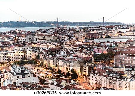Stock Photography - Praca Martim Moniz, Lisbon, Potugal. Fotosearch