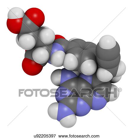 Pralatrexate cancer drug molecule View Large Photo Image Stock Photo - Pralatrexate cancer drug molecule. Fotosearch