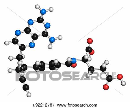 Stock Photo - Pralatrexate cancer drug molecule. Fotosearch