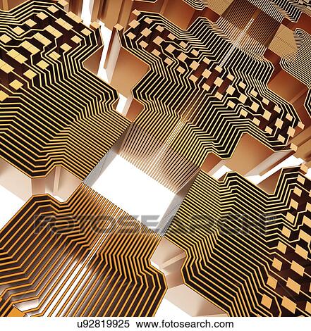 Stock Photography - "Quantum computer, electronic circuitry". Fotosearch