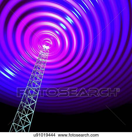 Picture - Radio communications tower. Fotosearch
